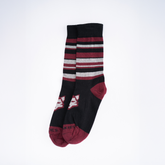 Half Stripe Logo - Black / Burgundy and Ash
